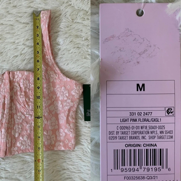 Nwt Wild Fable Brocade Corset, vintage inspired, pink, M - Picture 8 of 16